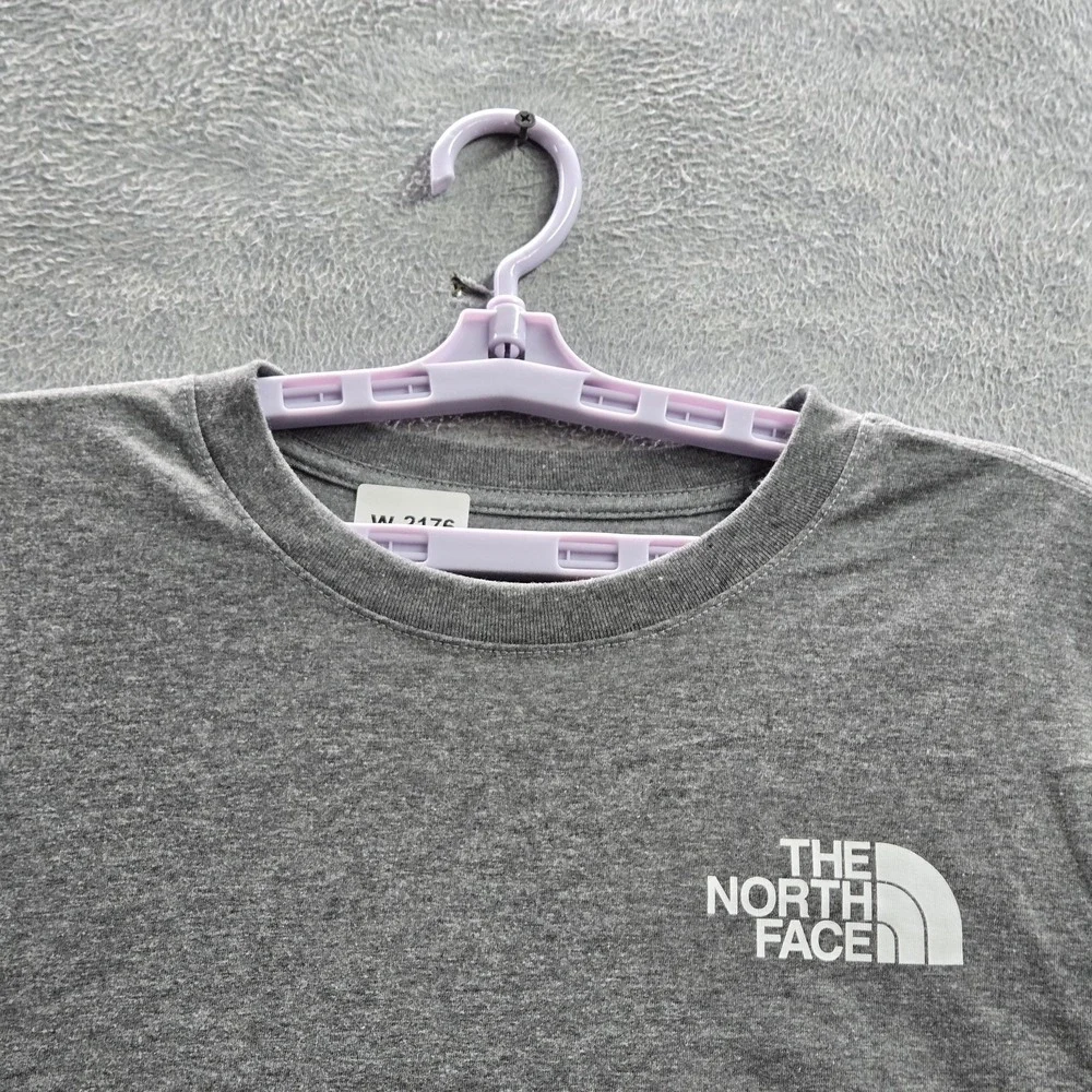 The North Face Men Shirt L Gray Graphic Logo Spellout M Evo Throwback SS Tee NWT